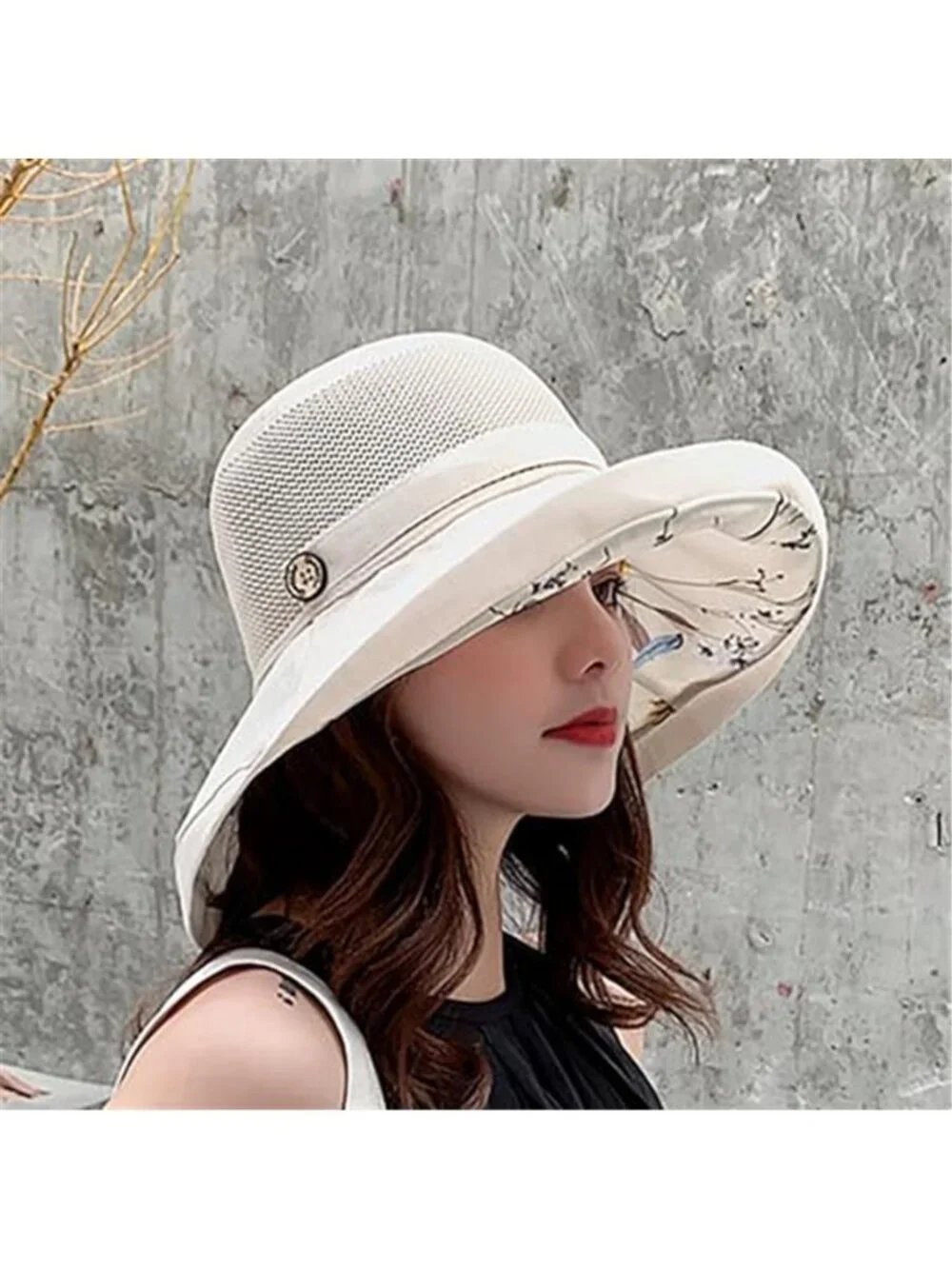 Summer Mesh Sun Hats for Women UV Protection Wide Brim Packable Beach Bucket Hat